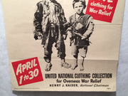 What Can You Spare That They Can Wear? WWII Propaganda OWI Poster (22" X 28")   - TvMovieCards.com