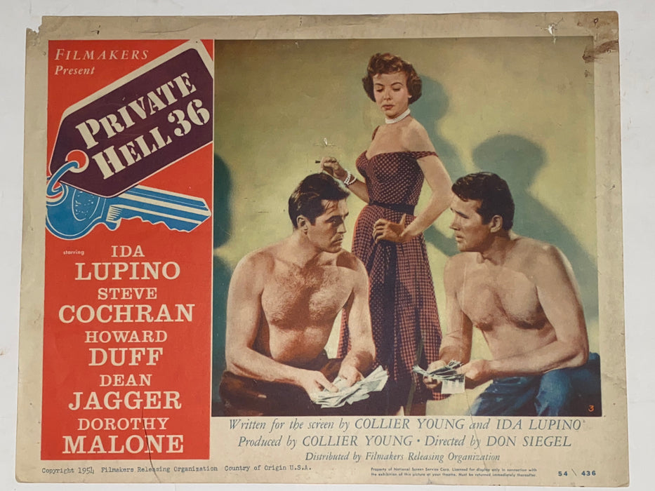 1954 Private Hell 36 11x14 Lobby Card #3 Ida Lupino, Steve Cochran, Howard Duff   - TvMovieCards.com