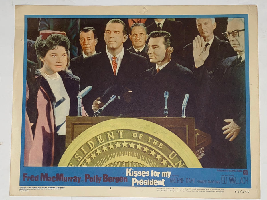 1964 Kisses for My President 11x14 Lobby Card #3 Fred MacMurray, Polly Bergen   - TvMovieCards.com