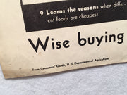 "Mrs America Buys Food With Care" WWII Propaganda Poster (14" X 20")   - TvMovieCards.com