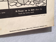 "Mrs America Buys Food With Care" WWII Propaganda Poster (14" X 20")   - TvMovieCards.com