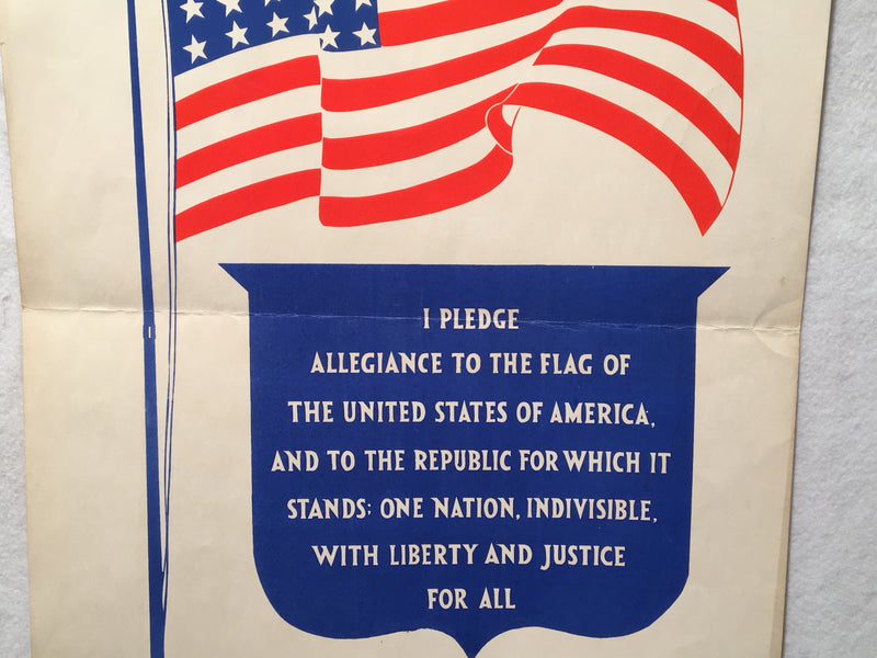 "I Pledge Allegiance to the Flag" WPA Michigan WWII Propaganda Poster 14" X 22"   - TvMovieCards.com