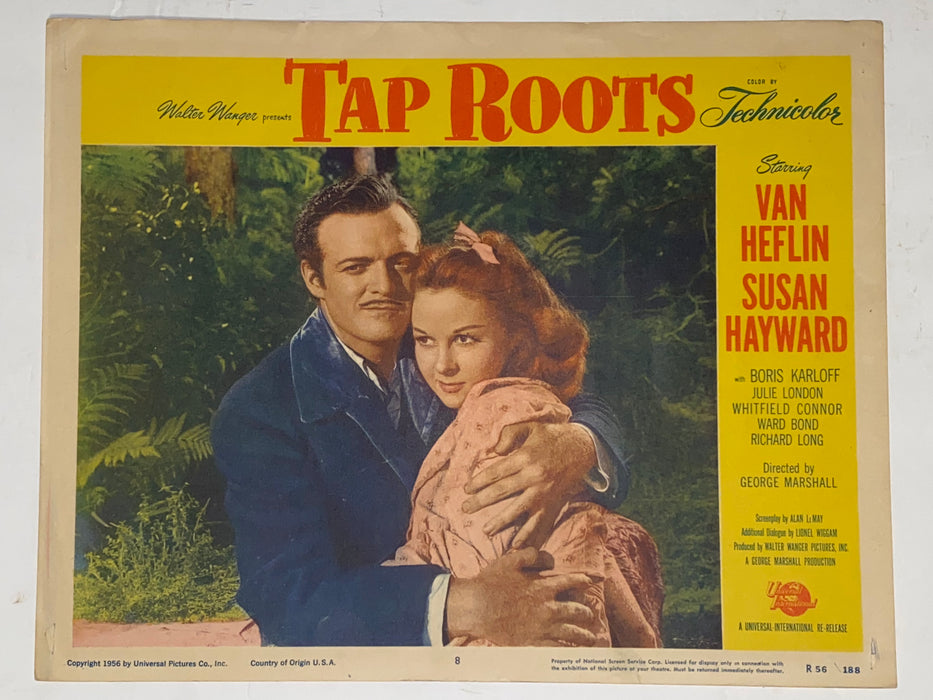 1956 Tap Roots 11x14 Lobby Card #8 Van Heflin, Susan Hayward, Boris Karloff   - TvMovieCards.com