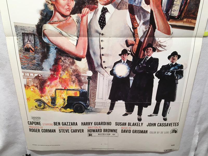 1975 Capone Original 1SH Movie Poster BEN GAZZARA/SUSAN BLAKELY 27x41   - TvMovieCards.com