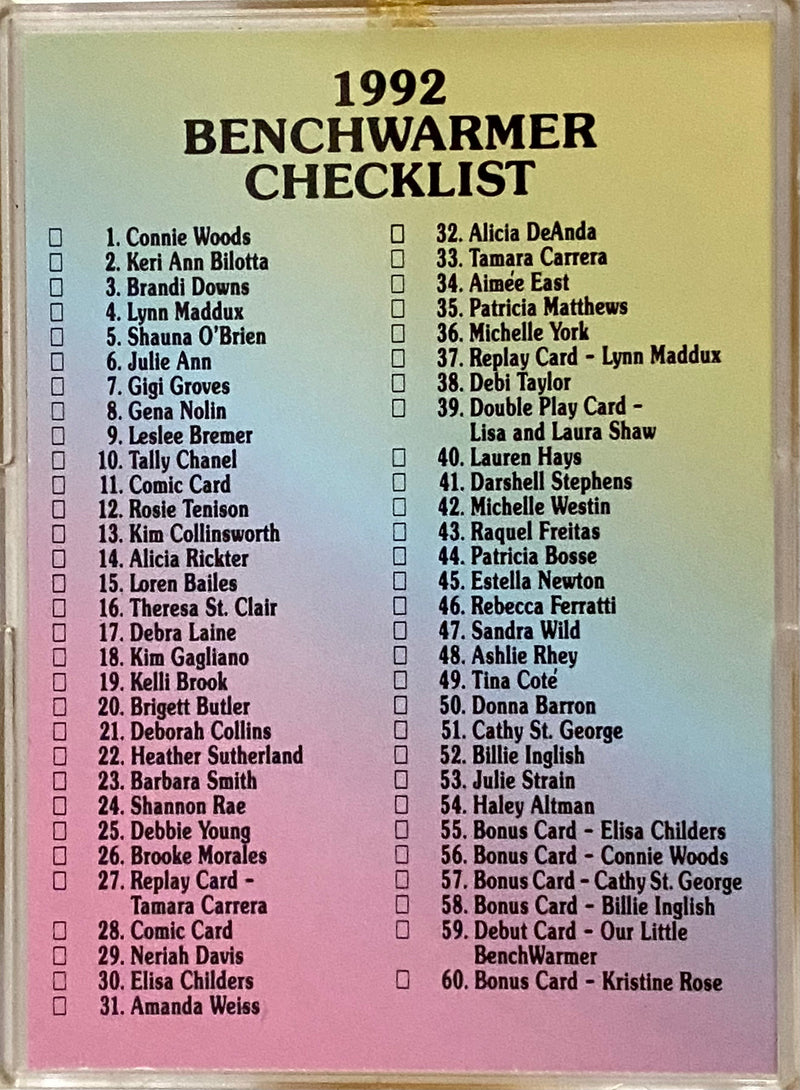 Bench Warmer Series 1 Base Trading Card Set 120 Card 1992   - TvMovieCards.com