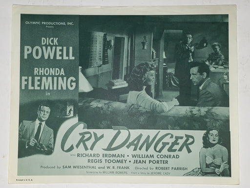 1951 Cry Danger 11x14 Lobby Card  Dick Powell, Rhonda Fleming, Richard Erdman   - TvMovieCards.com