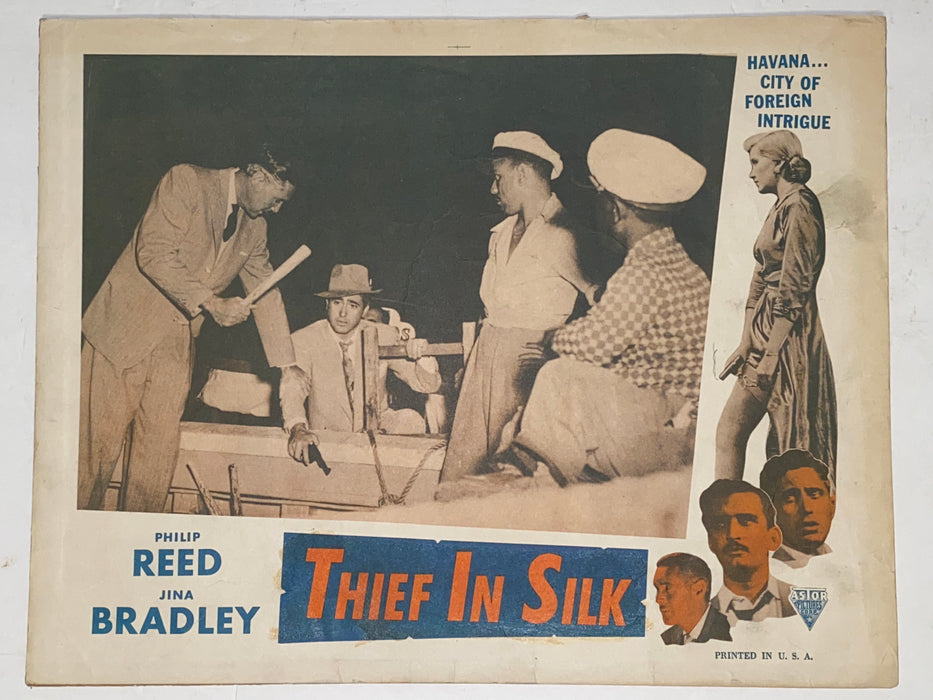 1953 Thief in Silk 11x14 Lobby Card Phillip Reed, Jean Bradley, Eduardo Casado   - TvMovieCards.com