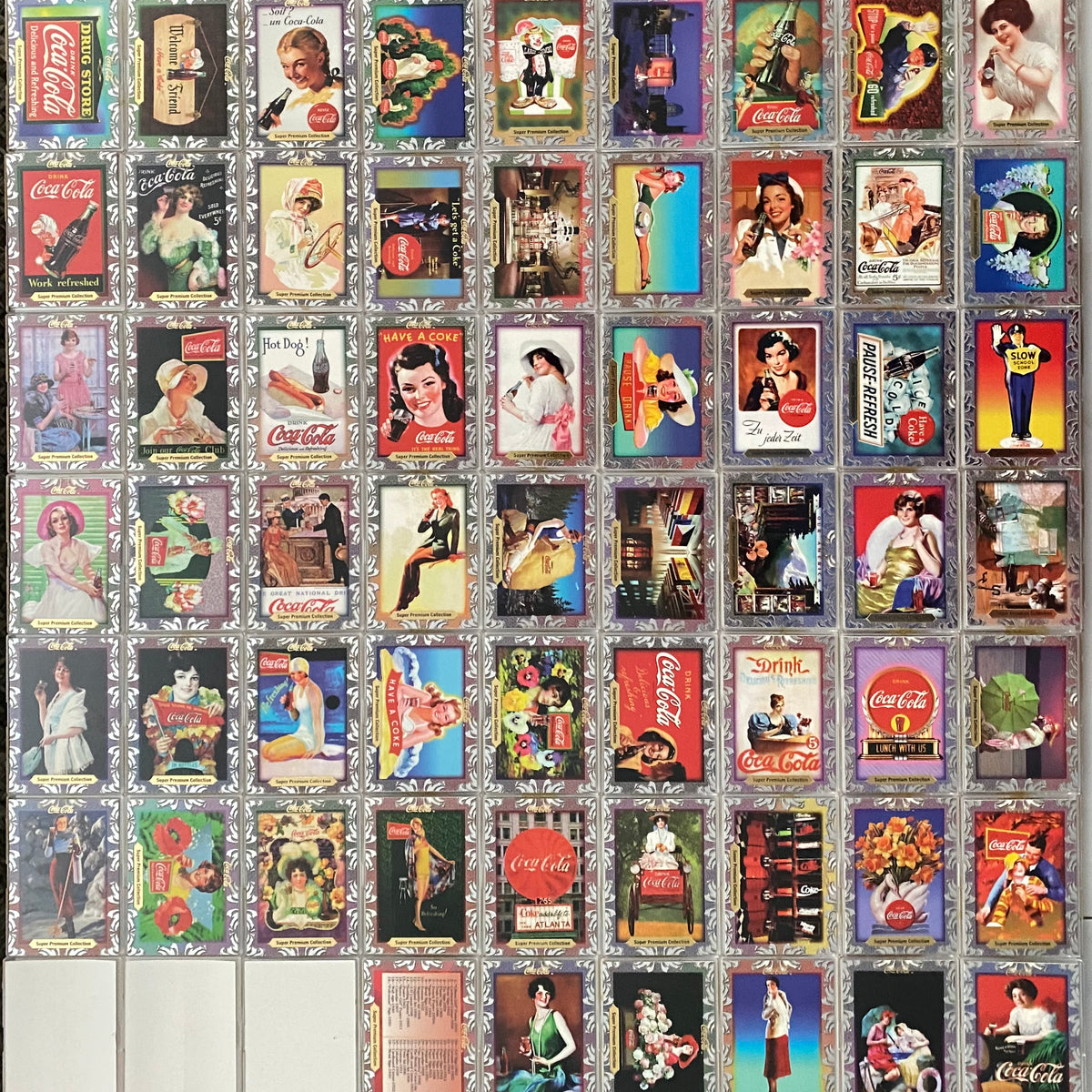 Coca-Cola Super Premium Base Trading Card Set 70 Card 1995 Collect-A-Card  Coke