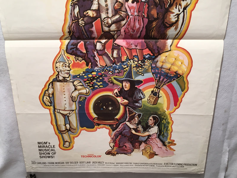 1970 Rerelease The Wizard of Oz Original 1SH Movie Poster Judy Garland 27x41   - TvMovieCards.com