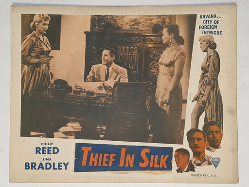 1953 Thief in Silk 11x14 Lobby Card Phillip Reed, Jean Bradley, Eduardo Casado   - TvMovieCards.com