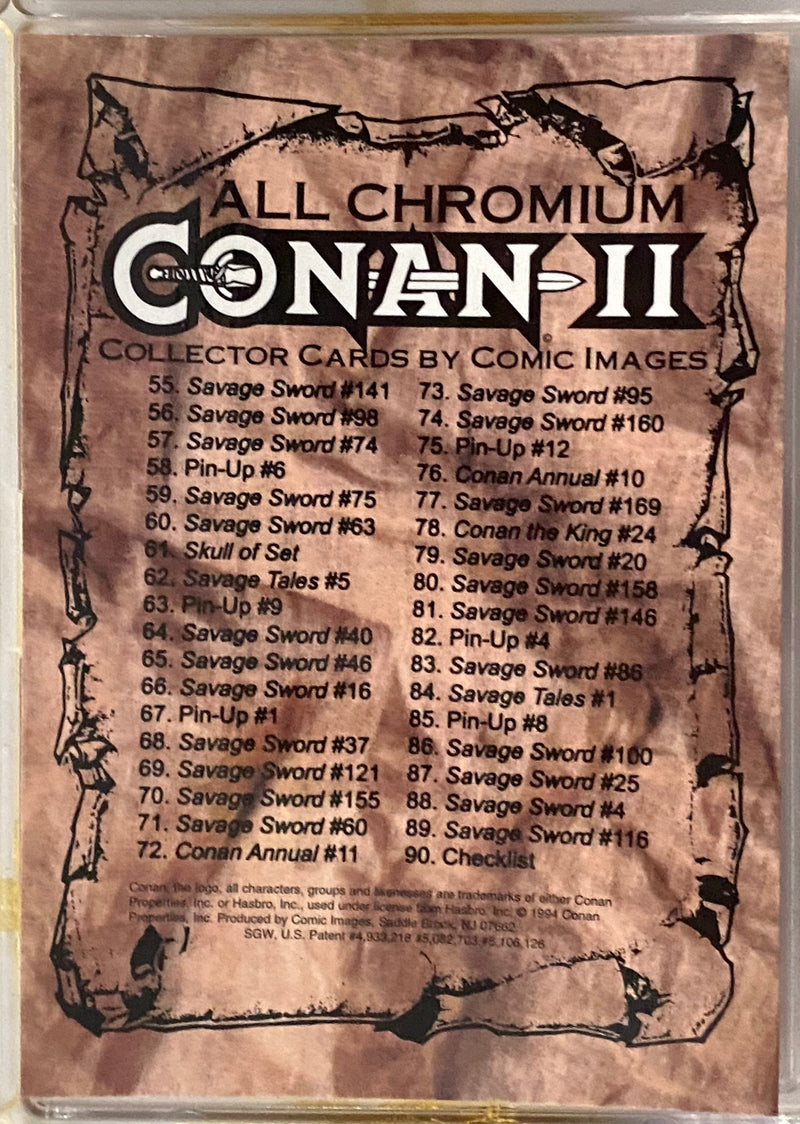 1994 Conan All Chromium Series II Base Trading Card Set 90 Card Comic Images   - TvMovieCards.com