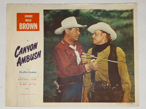 1952 Canyon Ambush 11x14 Lobby Card Johnny Mack Brown, Lee Roberts   - TvMovieCards.com