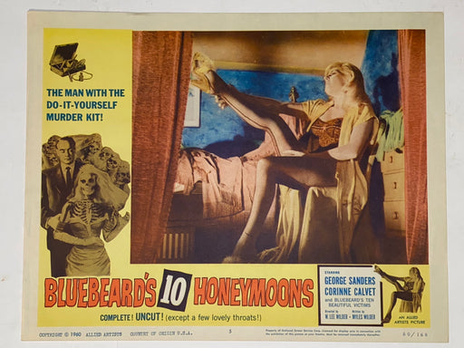 1960 Bluebeard's Ten Honeymoons 11x14 Lobby Card #5 George Sanders, Calvet   - TvMovieCards.com