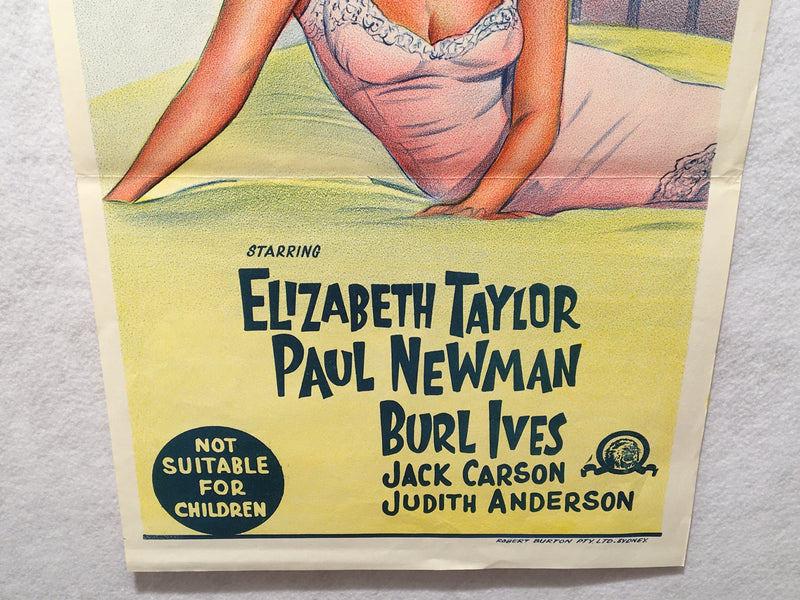 1966 Cat on a Hot Tin Roof Original Australian Daybill Movie Poster 13 x 30   - TvMovieCards.com