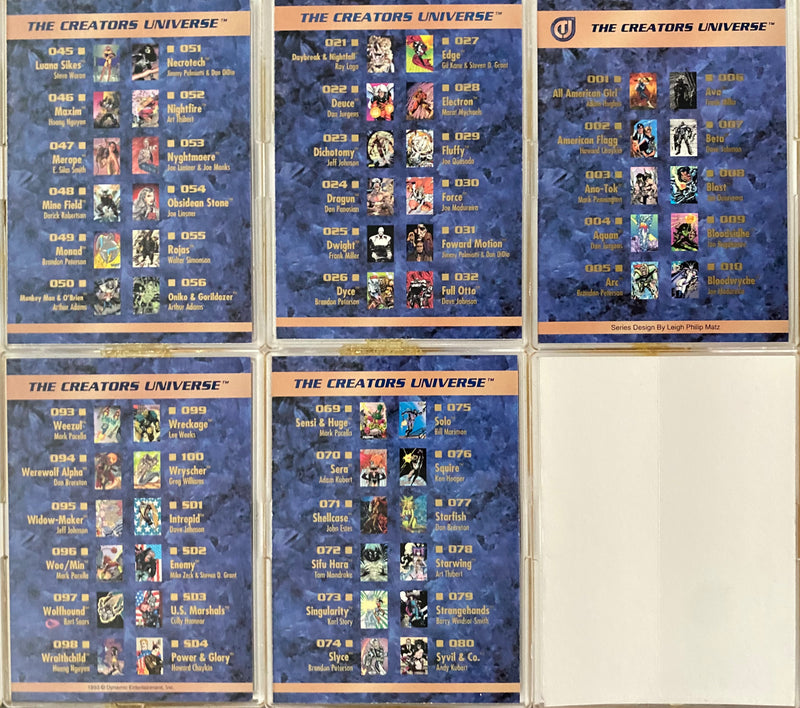 1993 The Creators Universe Base Trading Card Set 100 Card Dynamic   - TvMovieCards.com