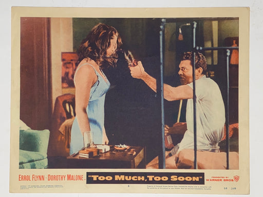 1958 Too Much, Too Soon 11x14 Lobby Card #5 Dorothy Malone, Errol Flynn   - TvMovieCards.com