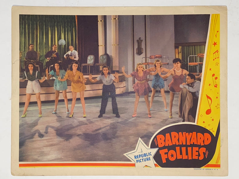 1940 Barnyard Follies 11x14 Lobby Card  Mary Lee, Rufe Davis, June Storey   - TvMovieCards.com