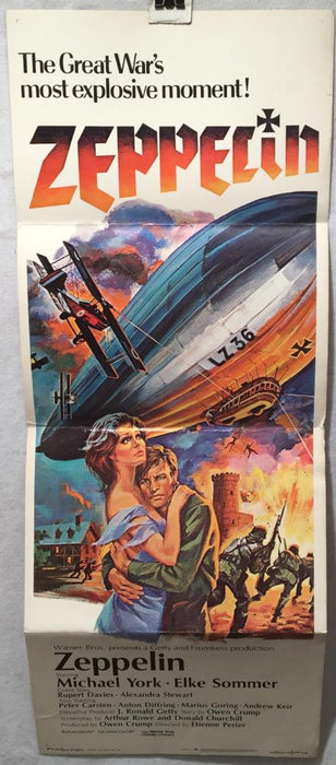 1971 Zeppelin Original Insert Movie Poster Michael York 14 x 36   - TvMovieCards.com