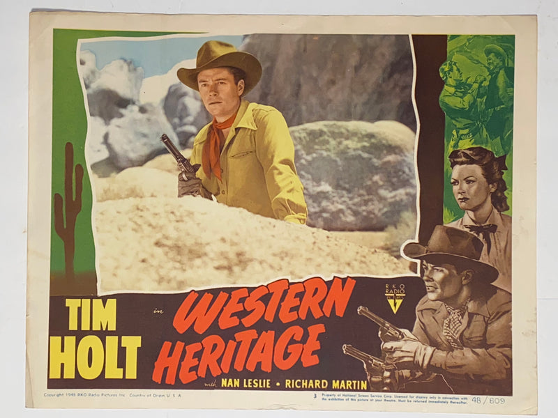 1948 Western Heritage 11x14 Lobby Card #3 Tim Holt, Nan Leslie, Richard Martin   - TvMovieCards.com
