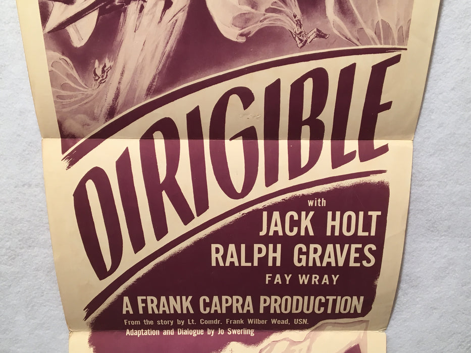 1949 Dirigible Original Rerelease Insert Movie Poster Jack Holt 14 x 36   - TvMovieCards.com