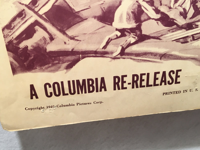 1949 Dirigible Original Rerelease Insert Movie Poster Jack Holt 14 x 36   - TvMovieCards.com
