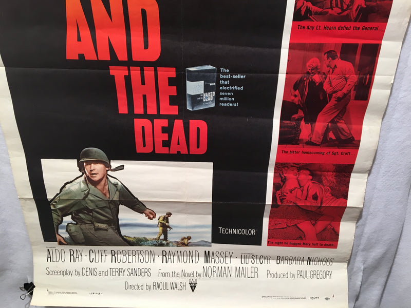 1958 The Naked and the Dead Original 1SH Movie Poster 27 x 41   - TvMovieCards.com