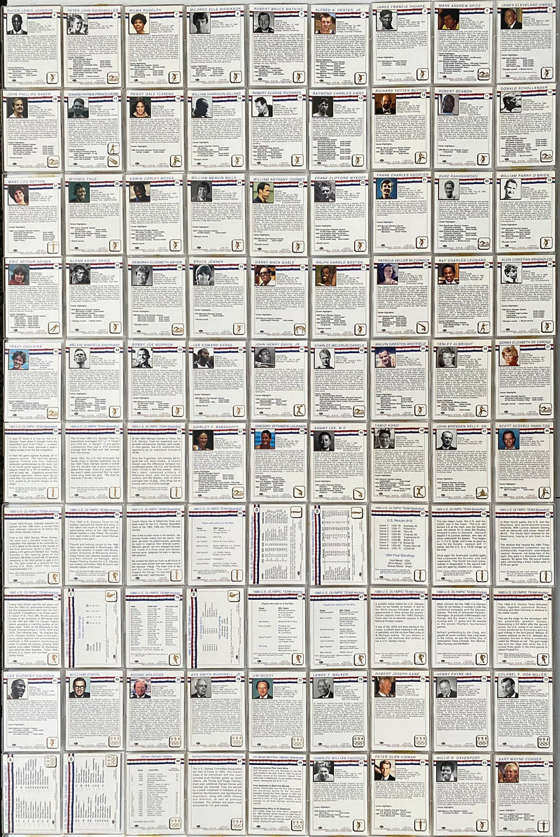 1992 U.S. Olympic Cards - Hall of Fame Base Trading Card Set 90 Cards Impel   - TvMovieCards.com
