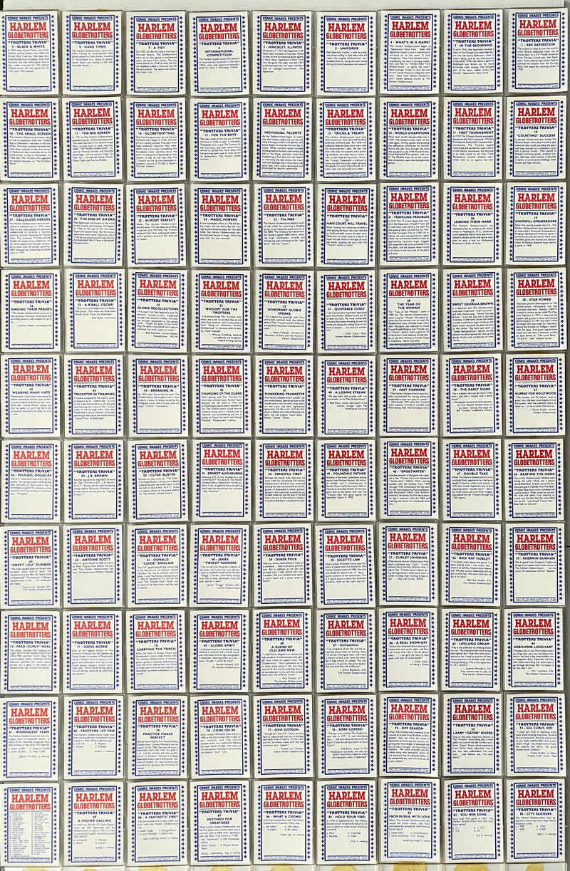 Harlem Globetrotters Basketball Base Trading Card Set 90 Cards Comic Images   - TvMovieCards.com