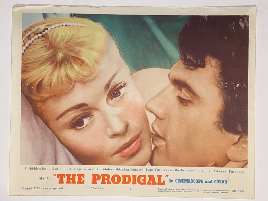1955 The Prodigal 11x14 Lobby Card #3 Lana Turner Edmund Purdom Louis Calhern   - TvMovieCards.com