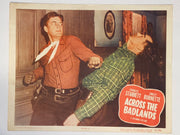 1950 Across the Badlands 11x14 Lobby Card Charles Starrett, Smiley Burnette   - TvMovieCards.com