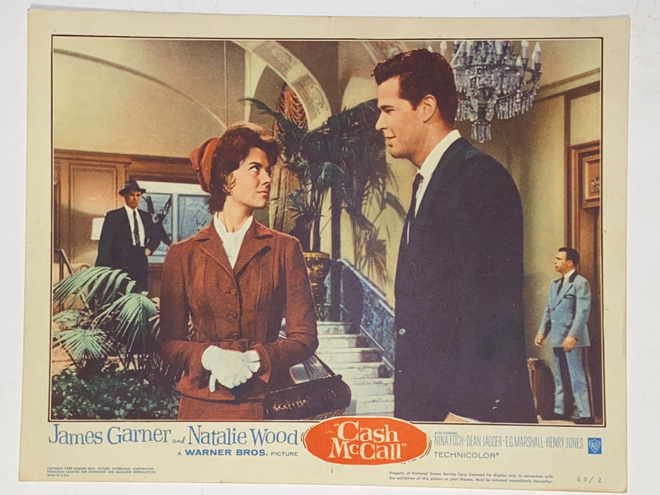 1960 Cash McCall 11x14 Lobby Card #1 James Garner, Natalie Wood, Nina Foch   - TvMovieCards.com