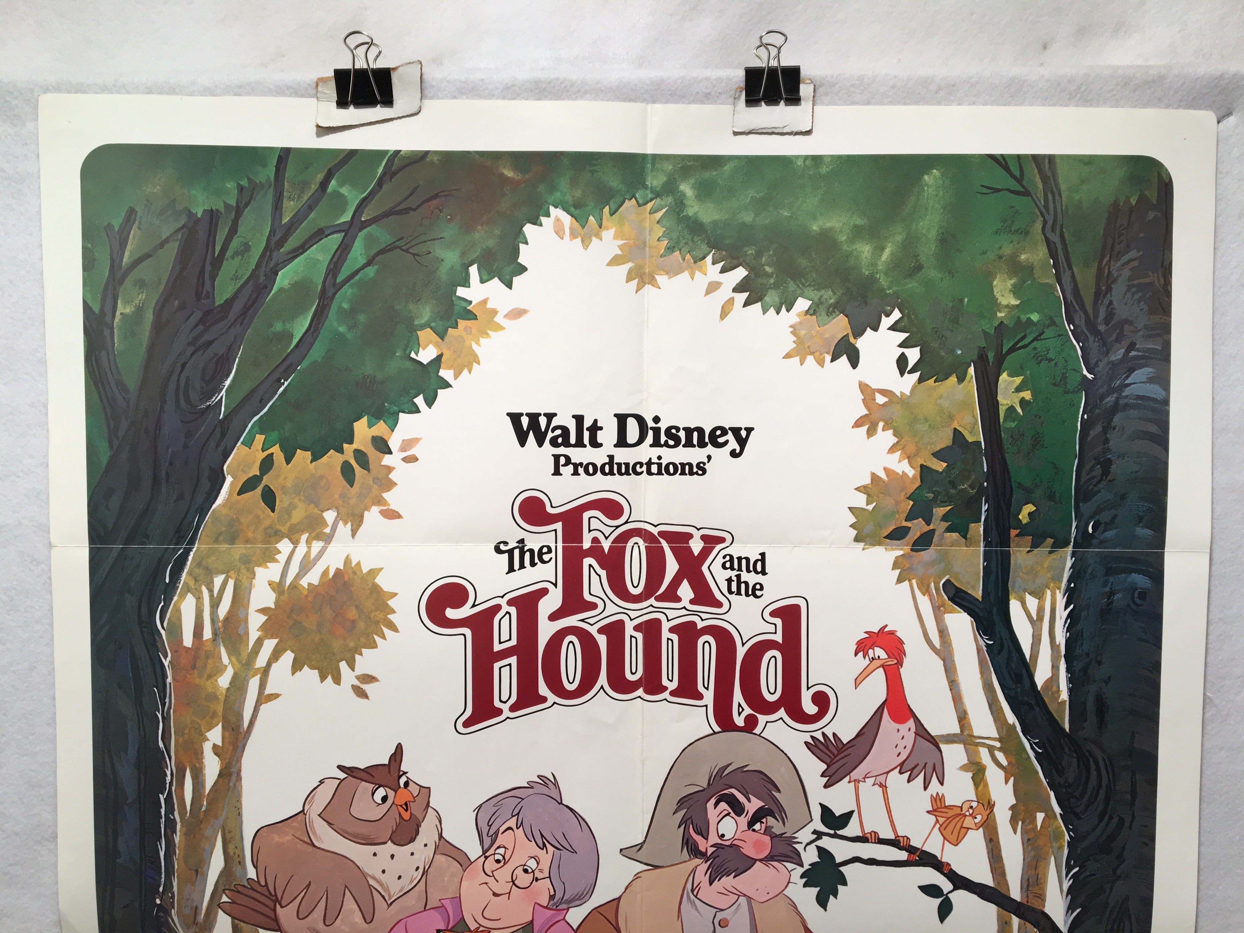 1981 The Fox and the Hound Original 1SH Walt Disney Movie Poster