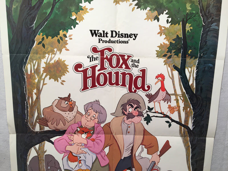 1981 The Fox and the Hound Original 1SH Walt Disney Movie Poster 27 x 41   - TvMovieCards.com