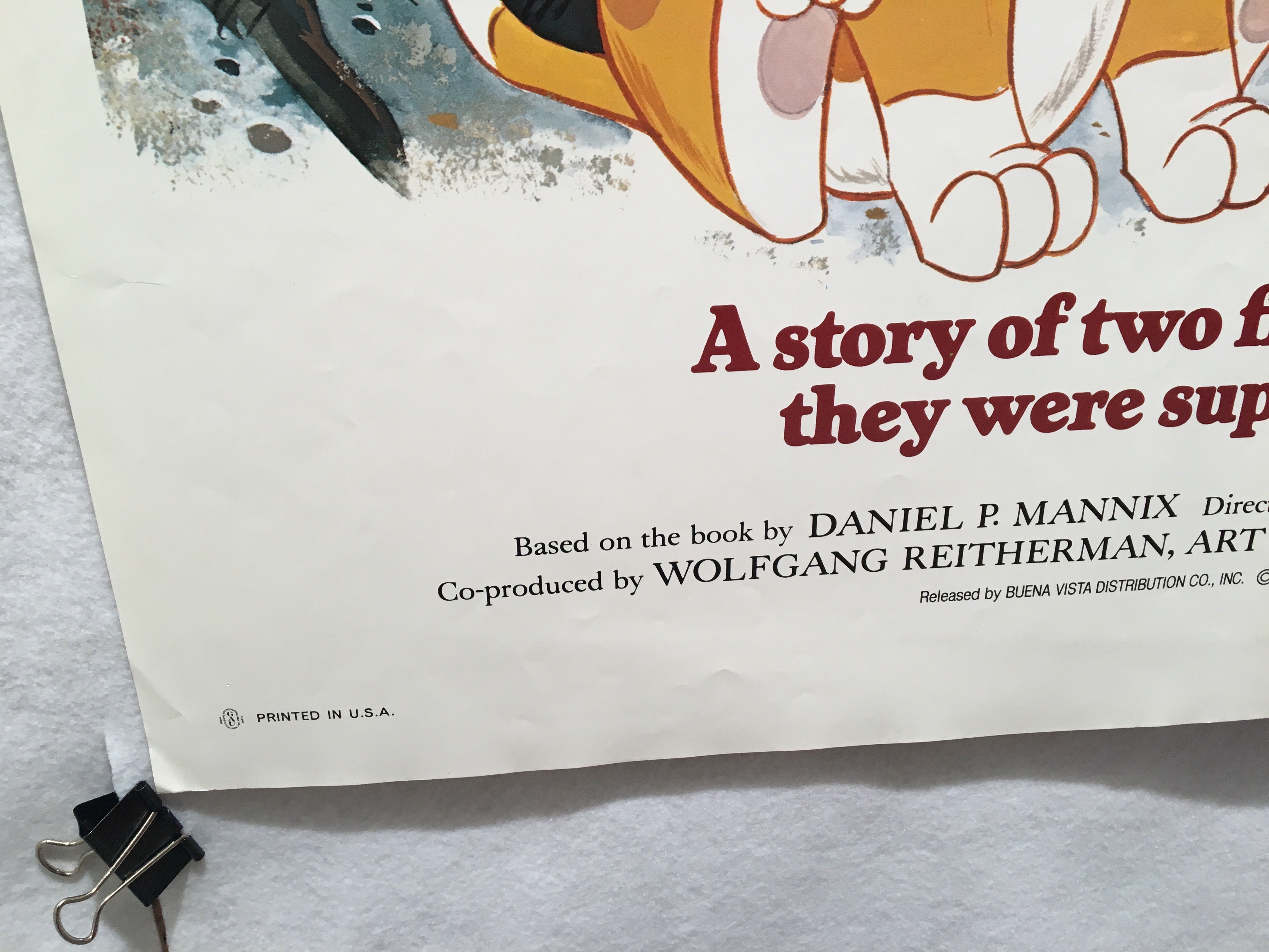 1981 The Fox and the Hound Original 1SH Walt Disney Movie Poster