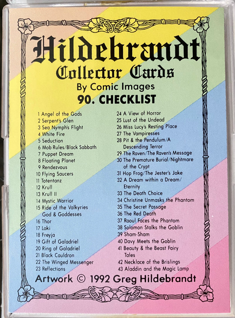 1992 Greg Hildebrandt Fantasy Art Base Card Set 90 Cards Comic Images   - TvMovieCards.com