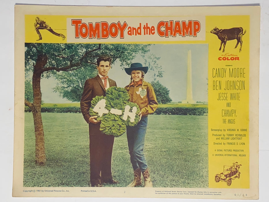 1961 Tomboy and the Champ 11x14 Lobby Card #2 Candy Moore, Ben Johnson   - TvMovieCards.com