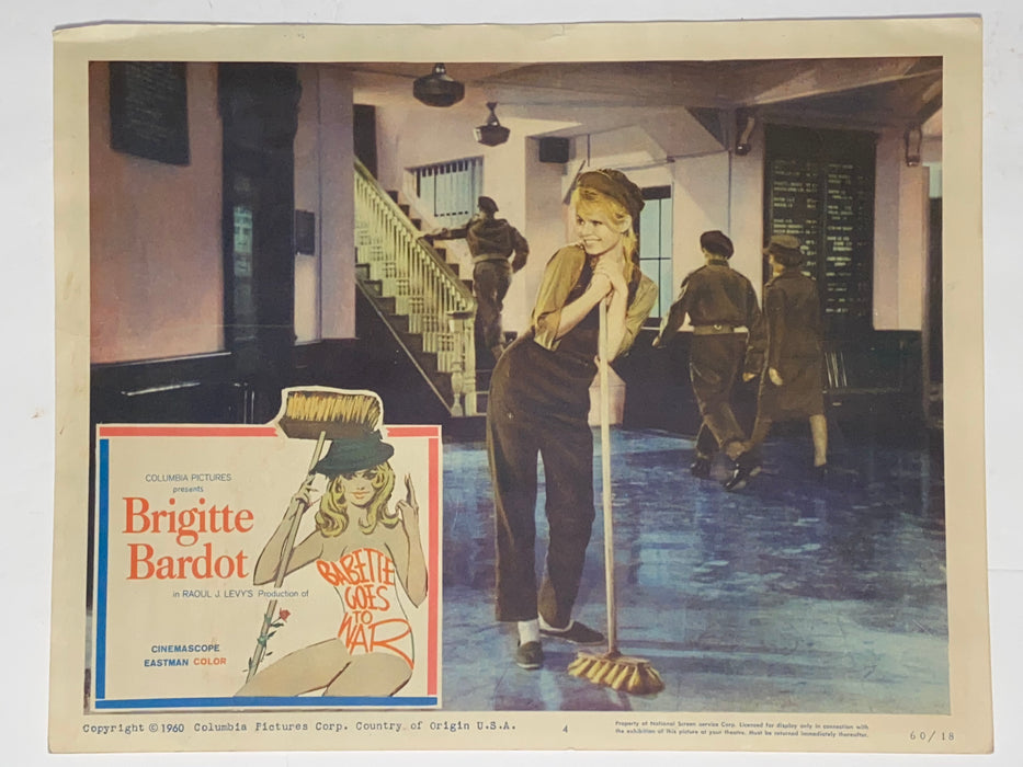 1959 Babette Goes to War 11x14 Lobby Card #4 Brigitte Bardot, Jacques Charrier   - TvMovieCards.com