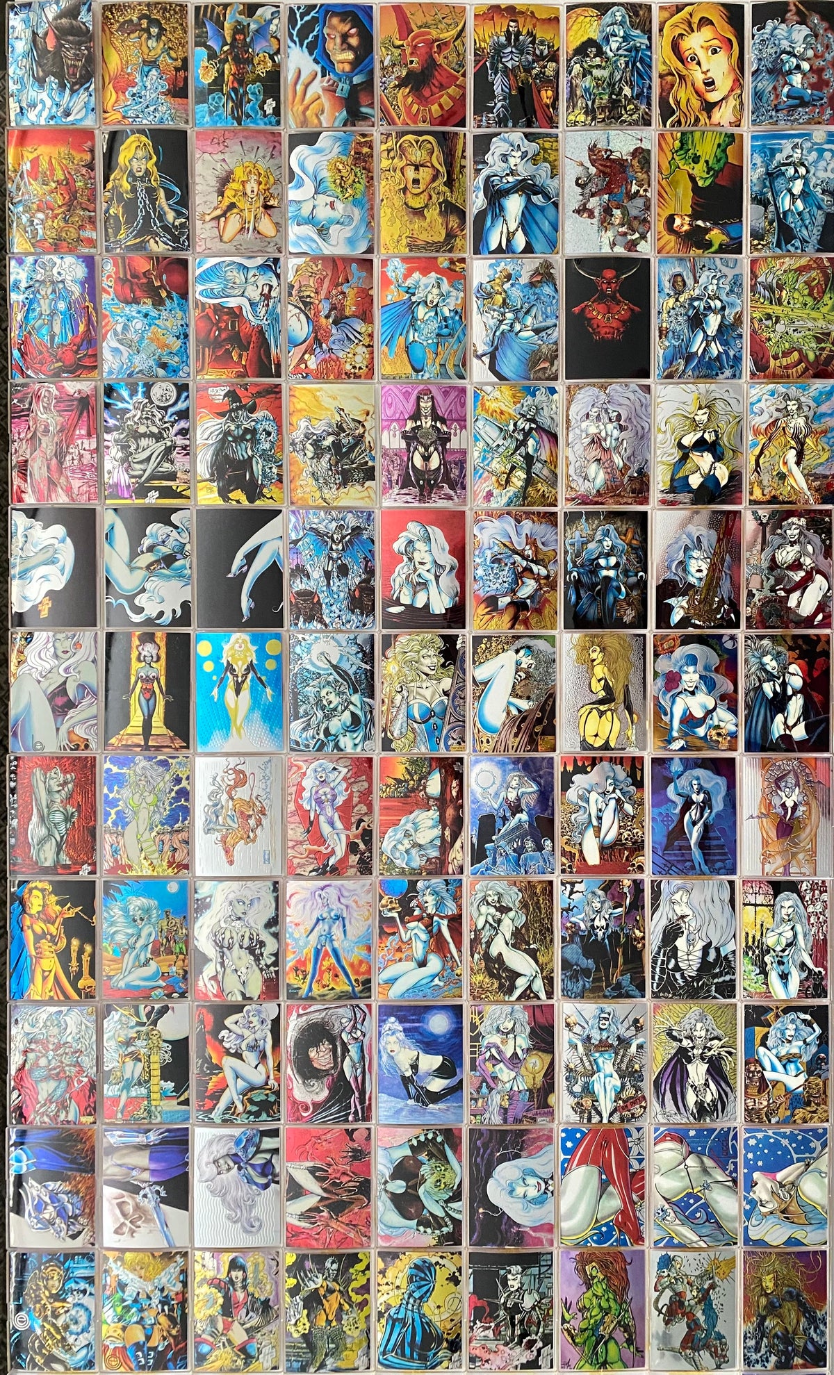 rare lady death cards 1995 Chaos Comics Lady Death II Clear Chrome Chase Card Linsner C5 RARE