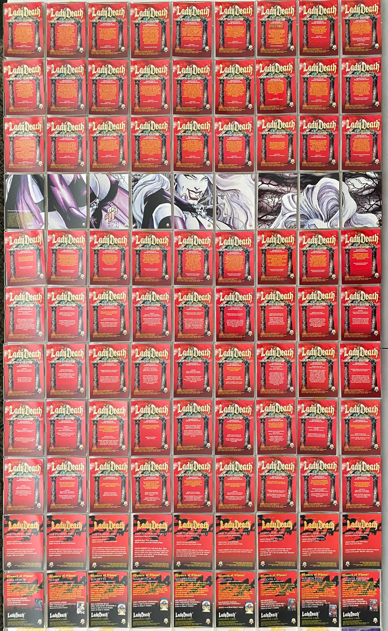 1994 Lady Death All Chromium Series 1 Complete Trading Card Set 100 Cards Krome   - TvMovieCards.com