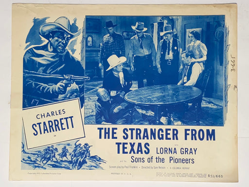 1953 The Stranger from Texas 11x14 Lobby Card Charles Starrett, Lorna Gray, Rich   - TvMovieCards.com
