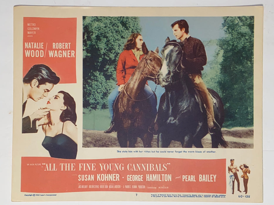 1960 All the Fine Young Cannibals 11x14 Lobby Card #7 Natalie Wood   - TvMovieCards.com