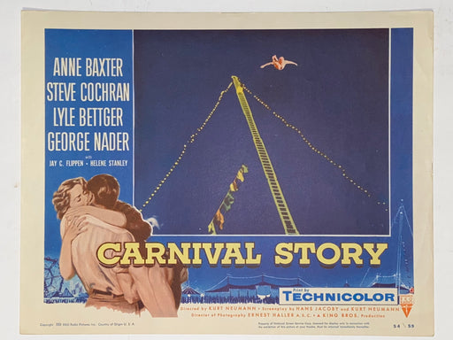 1954 Carnival Story #8 11x14 Lobby Card Anne Baxter Steve Cochran Lyle Bettger   - TvMovieCards.com