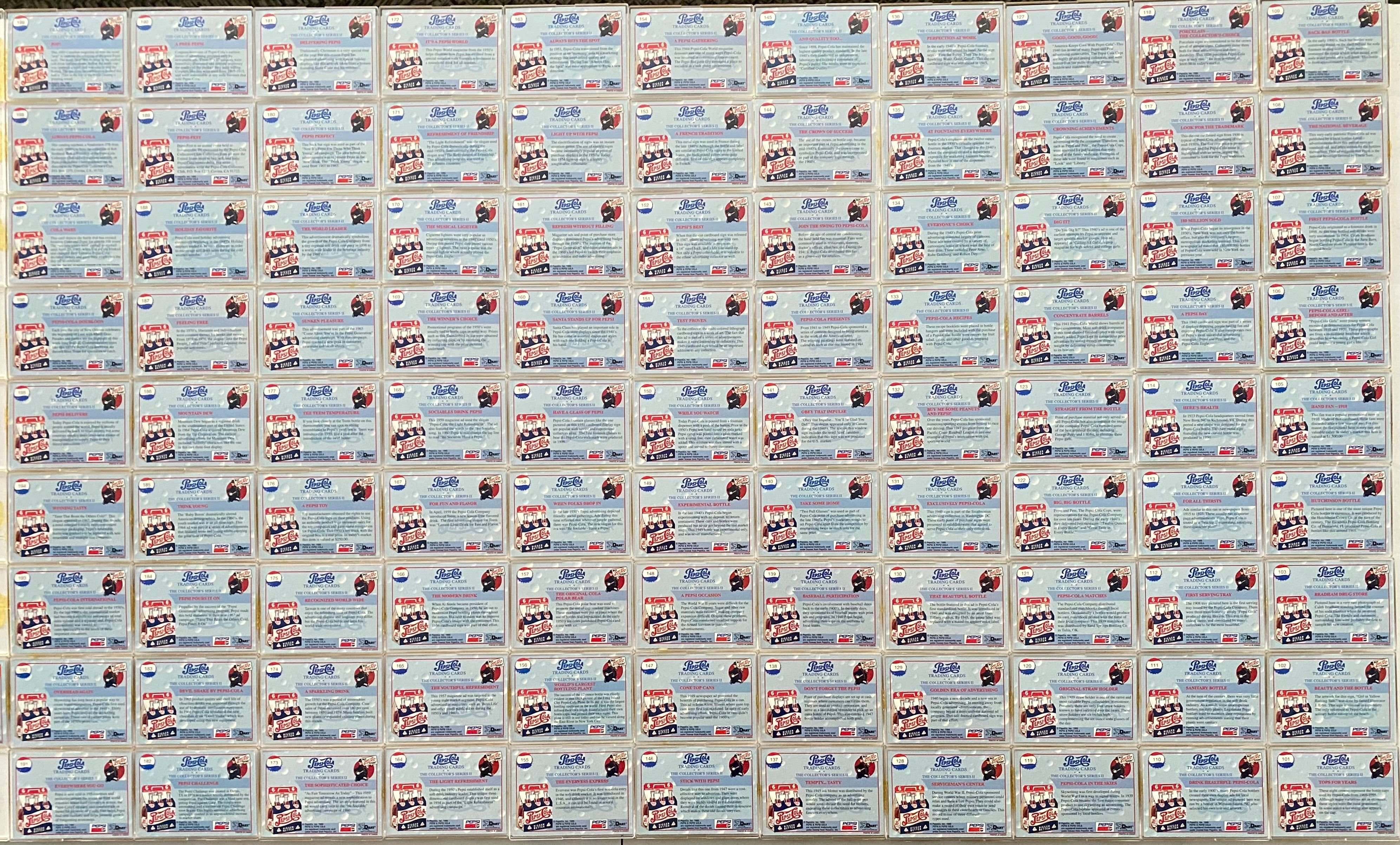 1995 Pepsi-Cola: Series 2 Complete Trading Card Set 100 Cards Dart