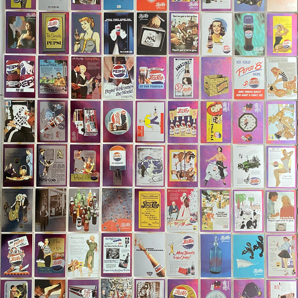Pepsi ビンテージトレーディングカードセット 1996 Pepsi-Cola Premium Complete Trading Card Set 90 Cards Dart