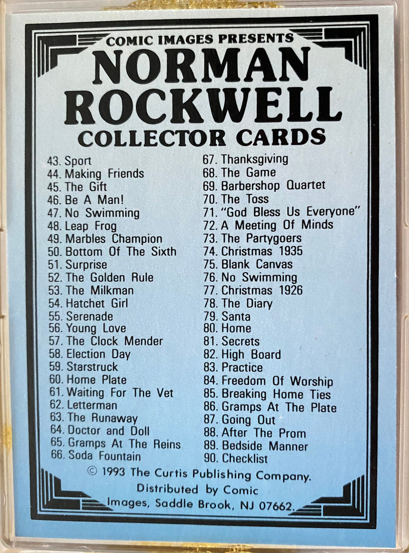 1993 Norman Rockwell 1 Saturday Evening Post Base Trading Card Set 90 Cards - TvMovieCards.com