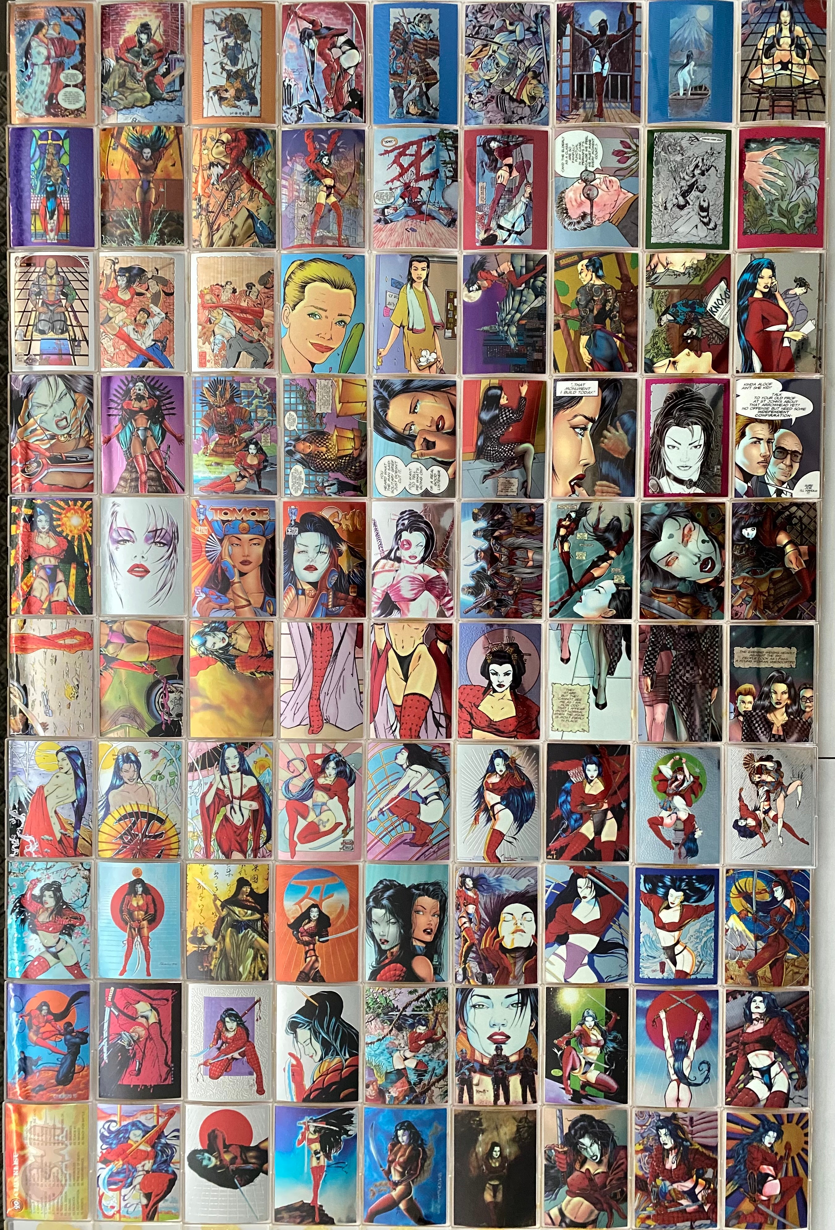 1995 Shi All-Chromium Complete Trading Card Set 90 Cards Comic