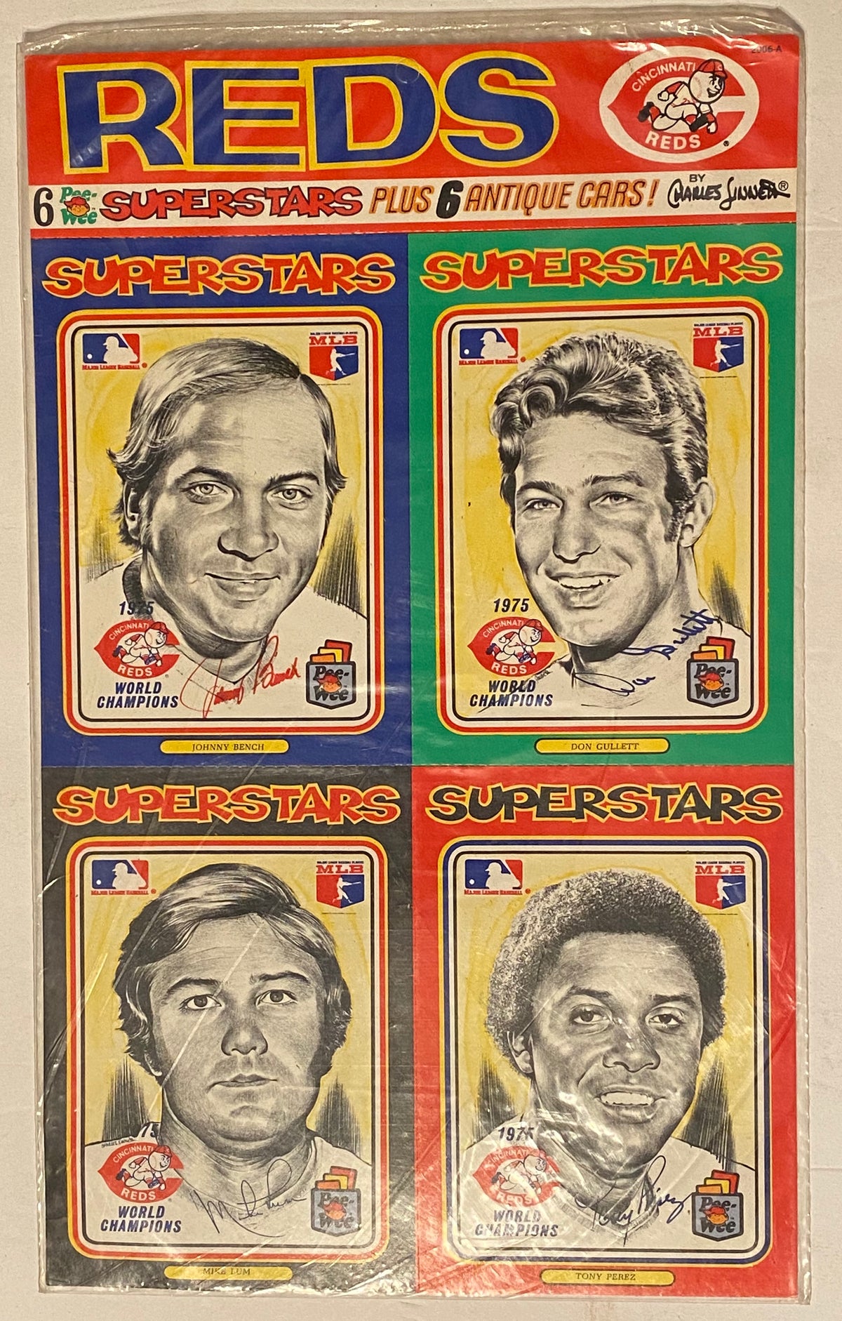 1975 Cincinnati Reds Pee Wees Superstars Baseball Cards JOHNNY BENCH G ...