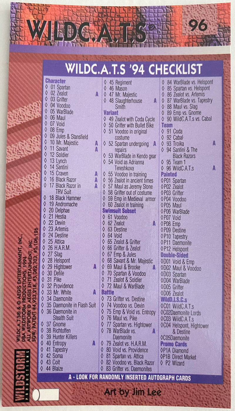 1994 WildC.A.T.s '94 Widevision Chromium Base Trading Card Set 96 Cards   - TvMovieCards.com