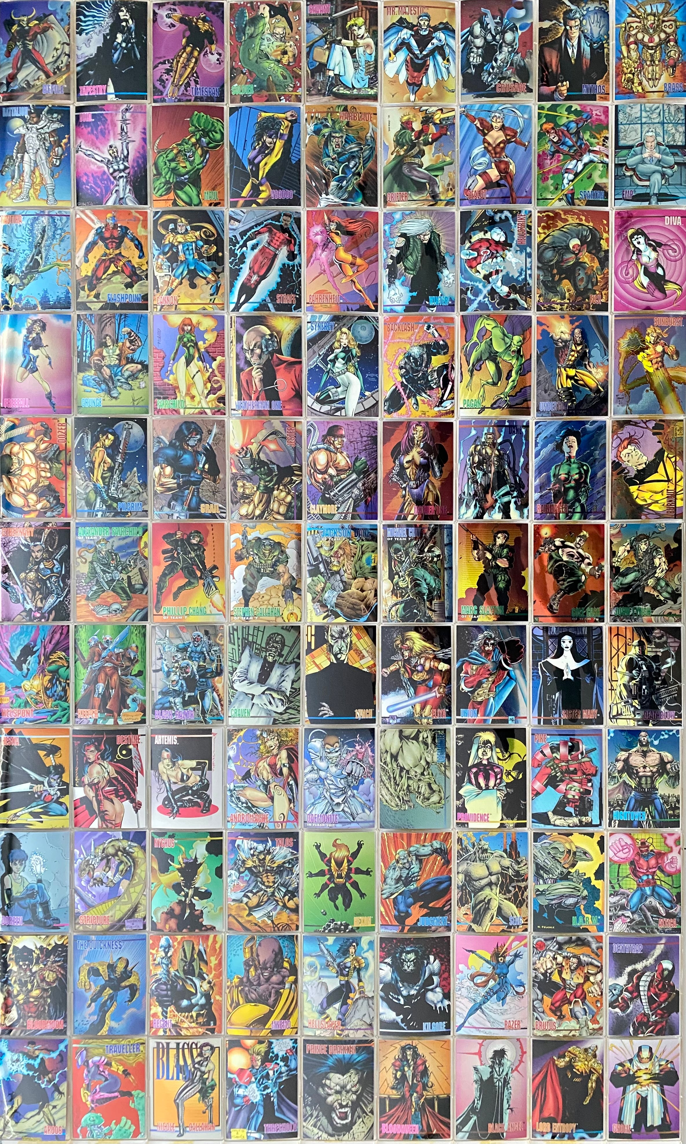 1994 ワイルドストーム set1トレーディングカード100枚コンプリート 1994 WildStorm Set I All Chromium Complete Base Trading Card Set