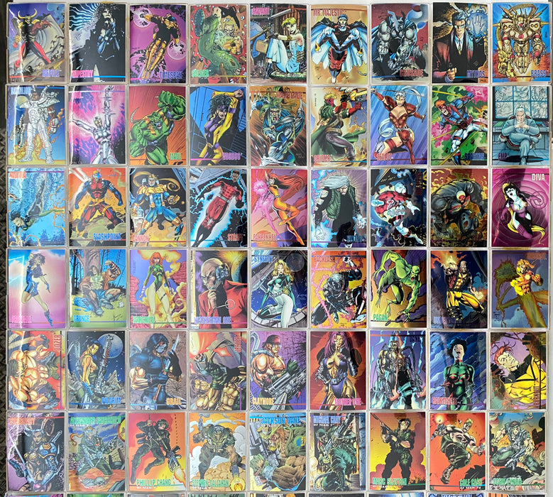 1994 WildStorm Set I All Chromium Complete Base Trading Card Set 100 Cards   - TvMovieCards.com